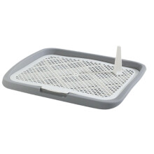 Dog Toilet Removable Post Removable Portable Training Potty Tray Potty Tray for Small Animals, Rabbits and Others, Grey Low Fence