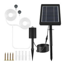 Adjustable Angle Solar Panel Air Pump With Multi Purpose Application And Low Noise Operation For Fish Tanks Ponds Hydroponic Systems