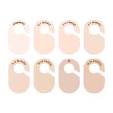 Clothing Rack Dividers, 8Pack Wood Closet Dividers For Baby Clothes, Keeps Baby Clothes Organized, Natural Wood