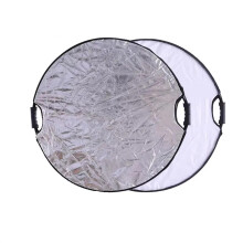 Reflector 5in1 Silver White Gold Portable Collapsible Soft Light Round Photography Studio Reflector 60CM Silvery White