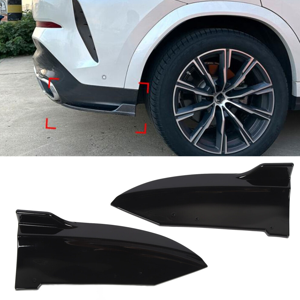 Rear Bumper Diffuser Pair For X6 G06 M-Sport 2020-2022 Glossy Black 7891368789644