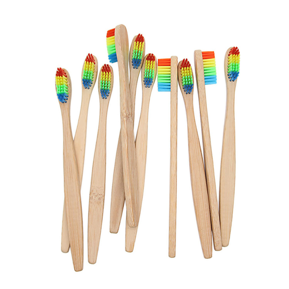 Eco-Friendly Bamboo Toothbrushes Soft Bristle Kids Toothbrush Double Core Bristles Deep Cleaning Ultra-Soft Bristles For Sensitive Gums Childrens