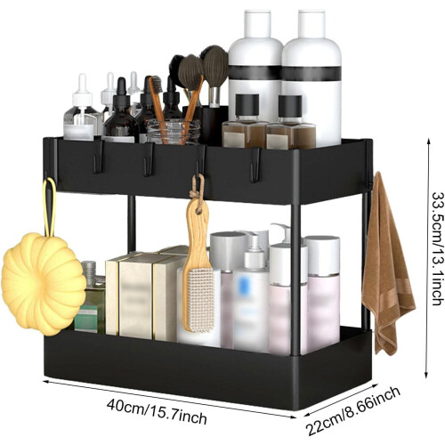 Ample Storage Space Under Sink Organizer, Stylish Design Multi-purpose Storage for Easy Installation and Maximizing Storage Space in Kitchen Bathroom 2
