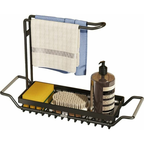 Multifunctional Sink Organization System With Dish Cloth Hanger, Space-saving Design For Kitchen Or Bathroom 1