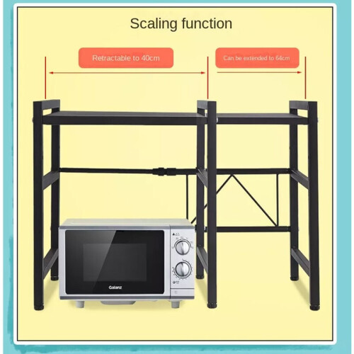 Non-Slip Suction Cups Microwave Stand, Easy Installation Adjustable Height Kitchen Supplies Shelf for Multi-Function Heavy Duty Storage Solutions 2