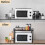 Non-Slip Suction Cups Microwave Stand, Easy Installation Adjustable Height Kitchen Supplies Shelf for Multi-Function Heavy Duty Storage Solutions 6
