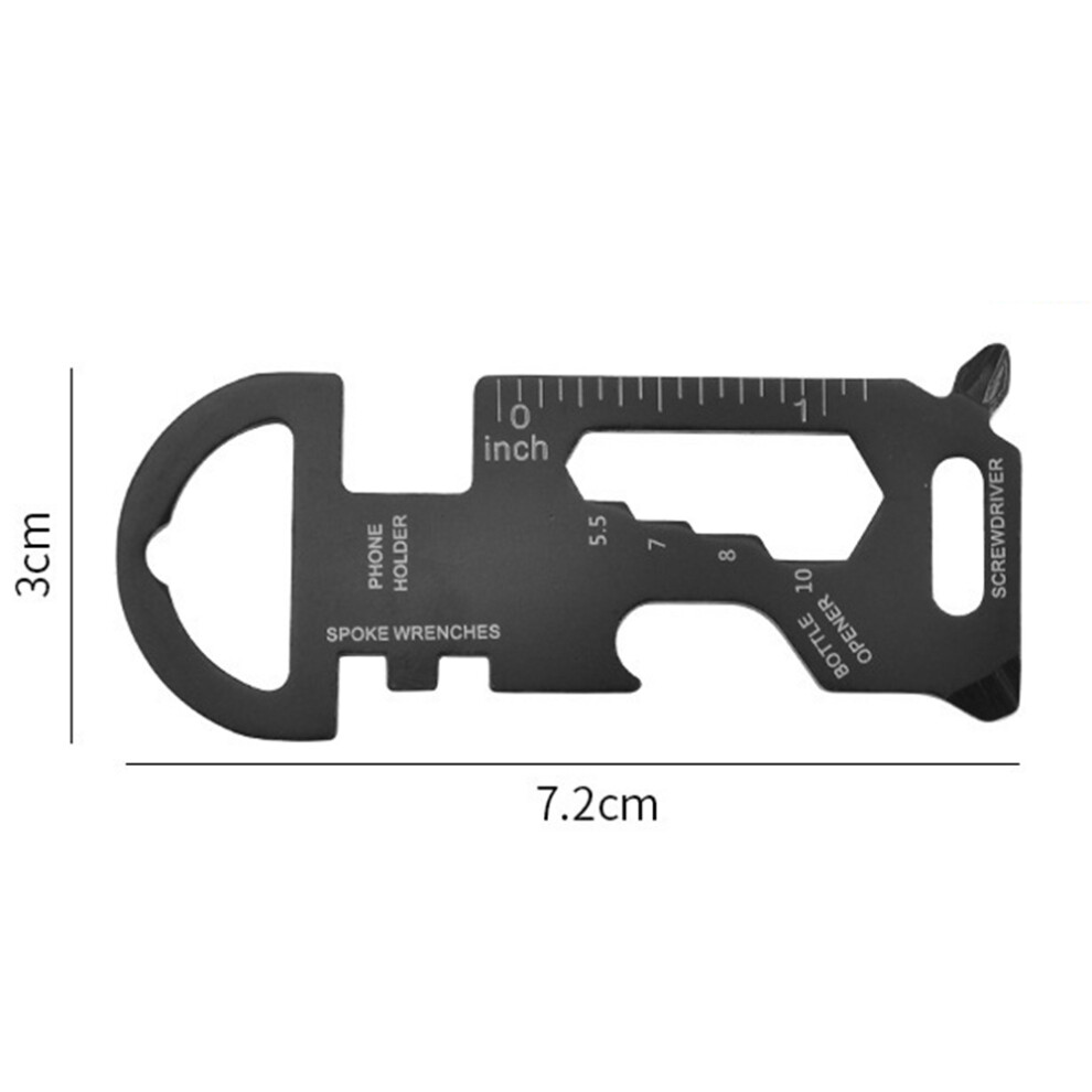 Multifunctional Keychain Gadget, Stainless Steel Ultra-Portable Design For Everyday Carry Essentials 9128293427876