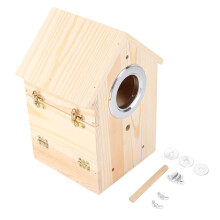Incubateur pour perroquets, nichoir en bois naturel avec bois de platane écologique pour perroquets et autres oiseaux, offrant un nid chaud et