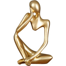 Miniatura elegante em resina, esculturas abstratas decorativas exclusivas em estilo pensador, figuras colecionáveis para embelezar qualquer