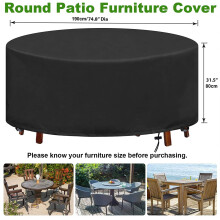 Housse de protection pour mobilier de jardin facile à utiliser, 230 cm x 110 cm, coupe-vent, avec fermeture à câble réglable, protection robuste