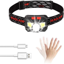 Der Begleiter für Abenteurer: Wiederaufladbare LED-Stirnlampe mit Bewegungssensor, verstellbar, wasserdicht und 8 Beleuchtungsmodi