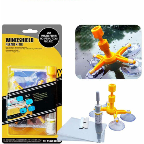 Restore Your View, Windshield Repair Kit Advanced Resin Formulation, Portable Vacuum Function For Quick Cure, Wide Application, Durable Repair