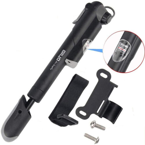 Pompa per bicicletta Smart Valve System, gonfiatore d'aria portatile e compatto con manometro digitale, ideale per valvole Presta e Schrader, 1