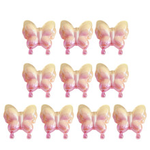 10pcs Early Education Acrylic Gradient Butterfly Scattered Beads Color Loose Beads Phone Bracelet Accessories Materials