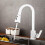 PullDown Kitchen Faucet, Brass, Ceramic Valve, 360 Degree Swivel, Single Handle, Hot  Cold, Black 4