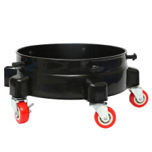 Heavy Duty Car Wash Bucket Dolly with Locking Wheels, 250lbs Capacity, Fits 3.56 Gallon Buckets