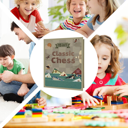 Chess Notation Book, Chess Set  Educational Folding Chessboard  FamilyFriendly Strategic Hobbies 2