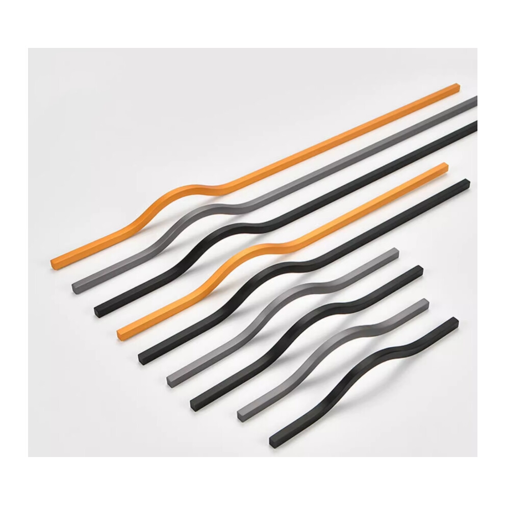(Rose Gold, Overall Length: 9.84"/250Mm Holes Distance: 7.56"/192Mm) 6Pcx Wave Design Drawer Pulls 8711474469133