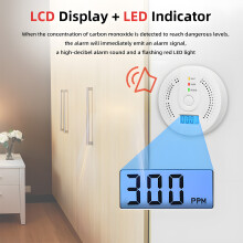 Carbon Monoxide Detectors with High-Decibel Alarm 3 Pack