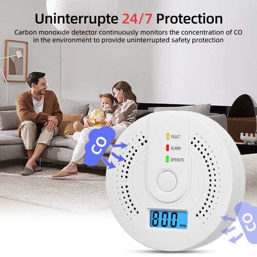 Carbon Monoxide Detectors with High-Decibel Alarm 3 Pack 1