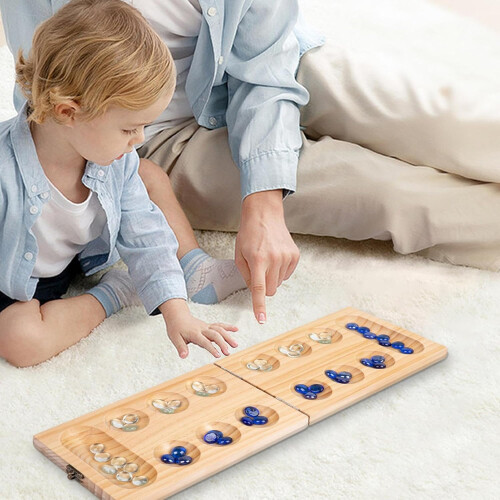 African stone game  Multiplayer board game  Educational fun chess, classic marble toy 1