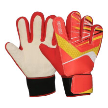 Adult Soccer Goalkeeper Gloves Red, Durable Goalie Gloves with Finger Protection, Nonslip for Beginners, Size and Style Options