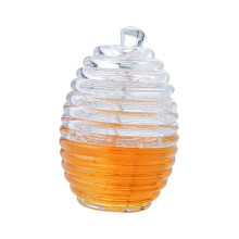 2pcs Acrylic Honey Jar with Dipper NoMess Dispenser for Syrup and Maple Juice Storage