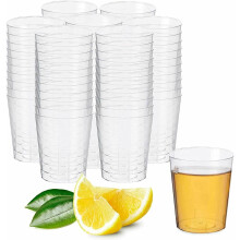 ECONX Clear Plastic Shot Glasses Multi-Use Party Bar Games Shot Glasses 30ml For Birthdays, Weddings, BBQ, Parties X 30PK