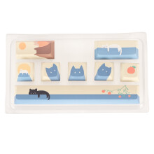 Conjunto de teclas para teclado mecânico, teclas em PBT com processo de sublimação de tinta e designs decorativos encantadores, teclas