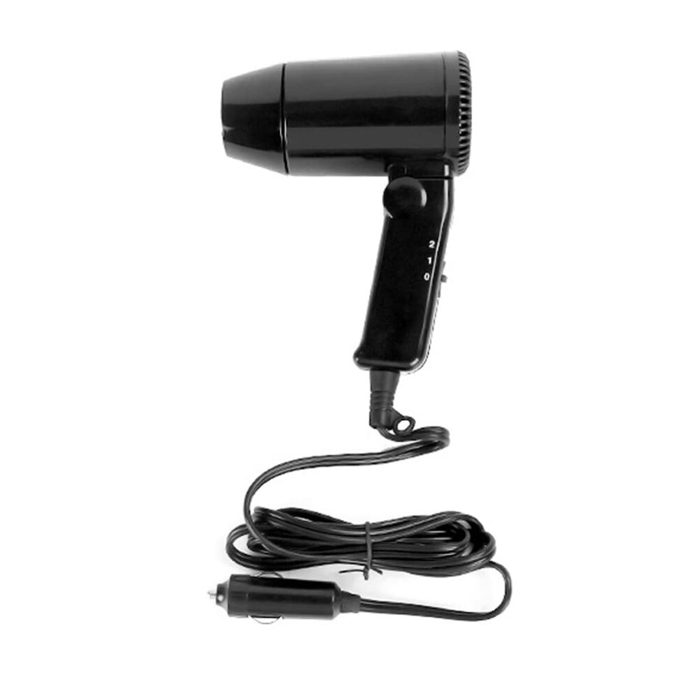 12V Car Hair Dryer With Dual Wind Speed, Hot/Cold Switch, Foldable Design For Travel And Defrosting 9189345119781