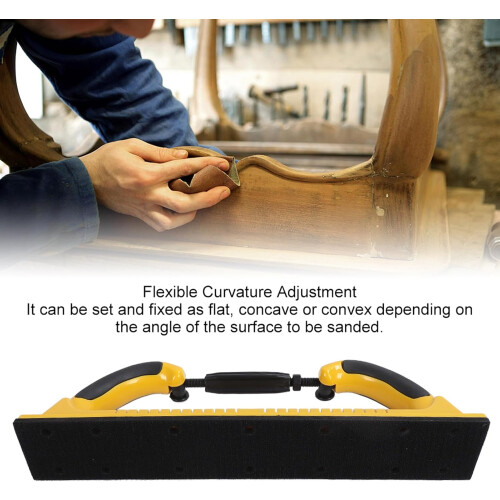Longboard Hand Sanding File Block, Adjustable Radius, with Velcro Backing 1