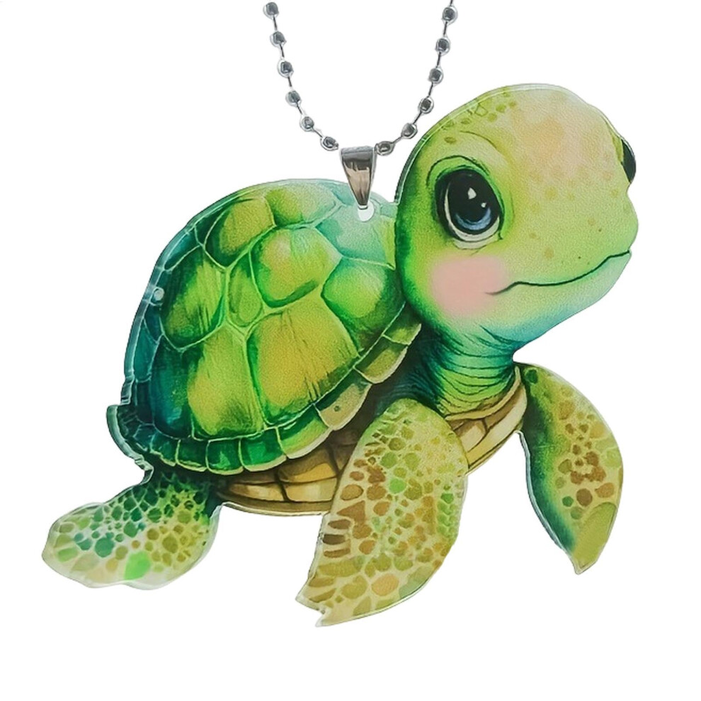 Turtle Car Pendant Acrylic Sea Turtle Figurine Rearview Mirror Decoration Auto Accessories Adjustable Truck Doorway 9412369290823