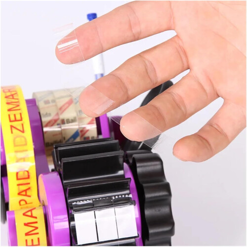 Automatic Tape Dispenser, Multifunctional Integrated for Office, Home Use (Purple) 1