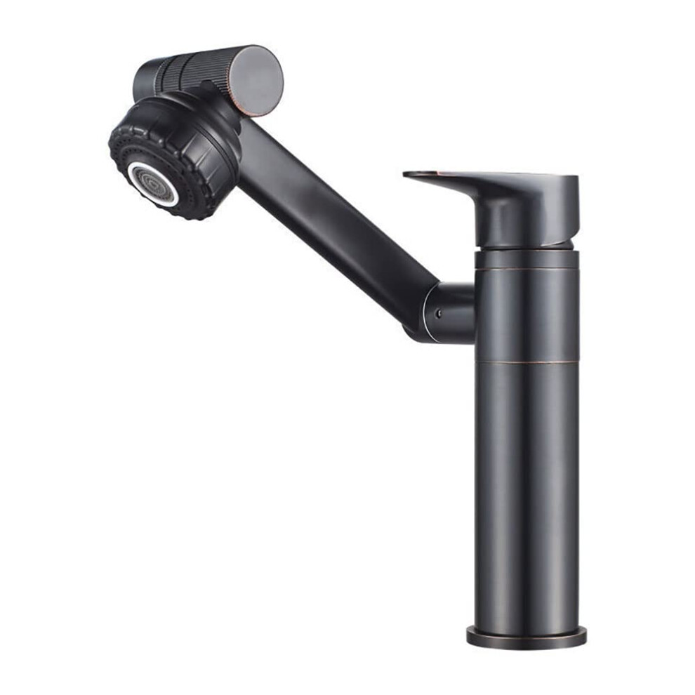 Bathroom Faucet Brass, Sprayer, 360Degree Rotation, Single Hole Mount, Single Handle, Black Finish 9189345120138