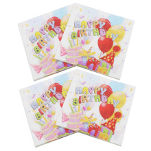 Birthday Party Napkins 80 Sheets Colorful Elegant Disposable Paper for Wedding Dinner Cocktail