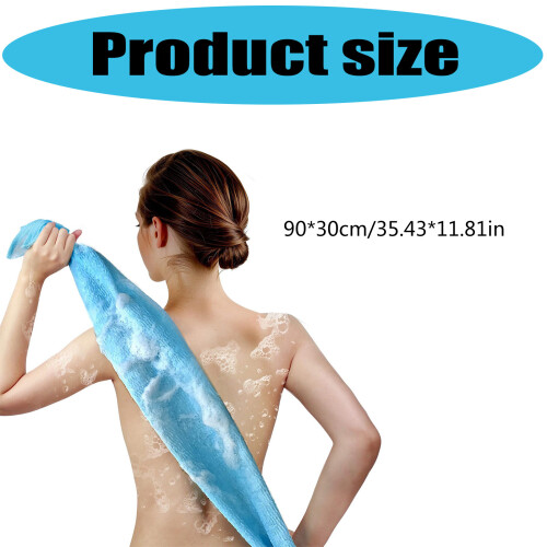 Bath Scrubber Towels Removes Dead Cell Soft Exfoliating-Blue 2