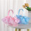 Panier de décoration de roses romantiques, doublure en-Bleu 7