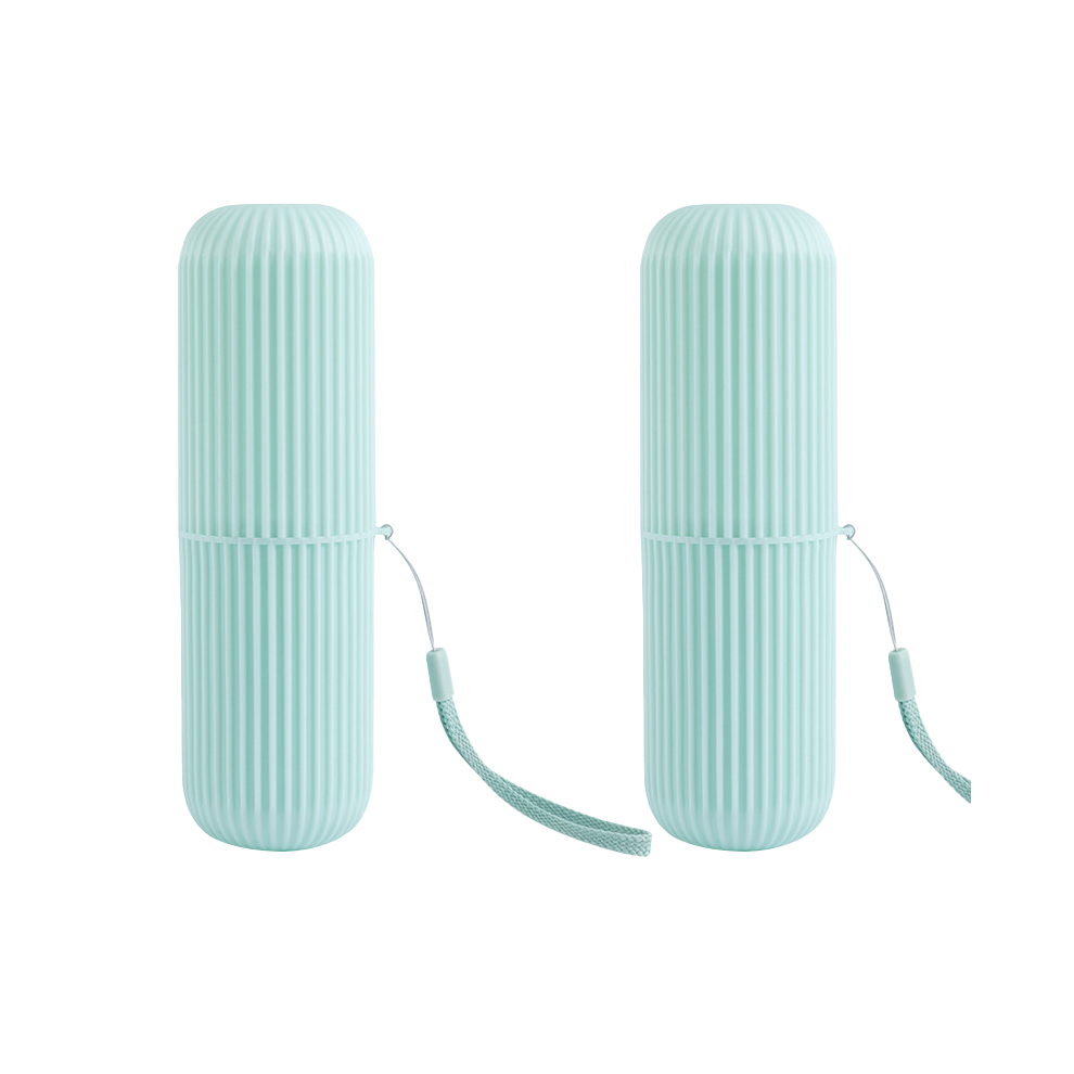 Convenient Carry-On: Protective Toothbrush Holder, Lightweight & Durable, Your Ideal Companion For Travel, Camping, And Business Trips (2 Packs)