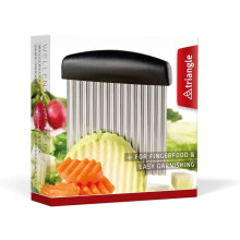 Eco-Friendly Kitchen Companion, Sharp Stainless Steel Blade Crinkle Cutter For Durable Cutting, French Fry Slicer Ensures Easy To Clean, Versatile