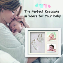 Kit souvenir memorabile con impronte di mani e piedi del bambino, simpatico poster per bambini, decorazione ideale per la camera da letto delle