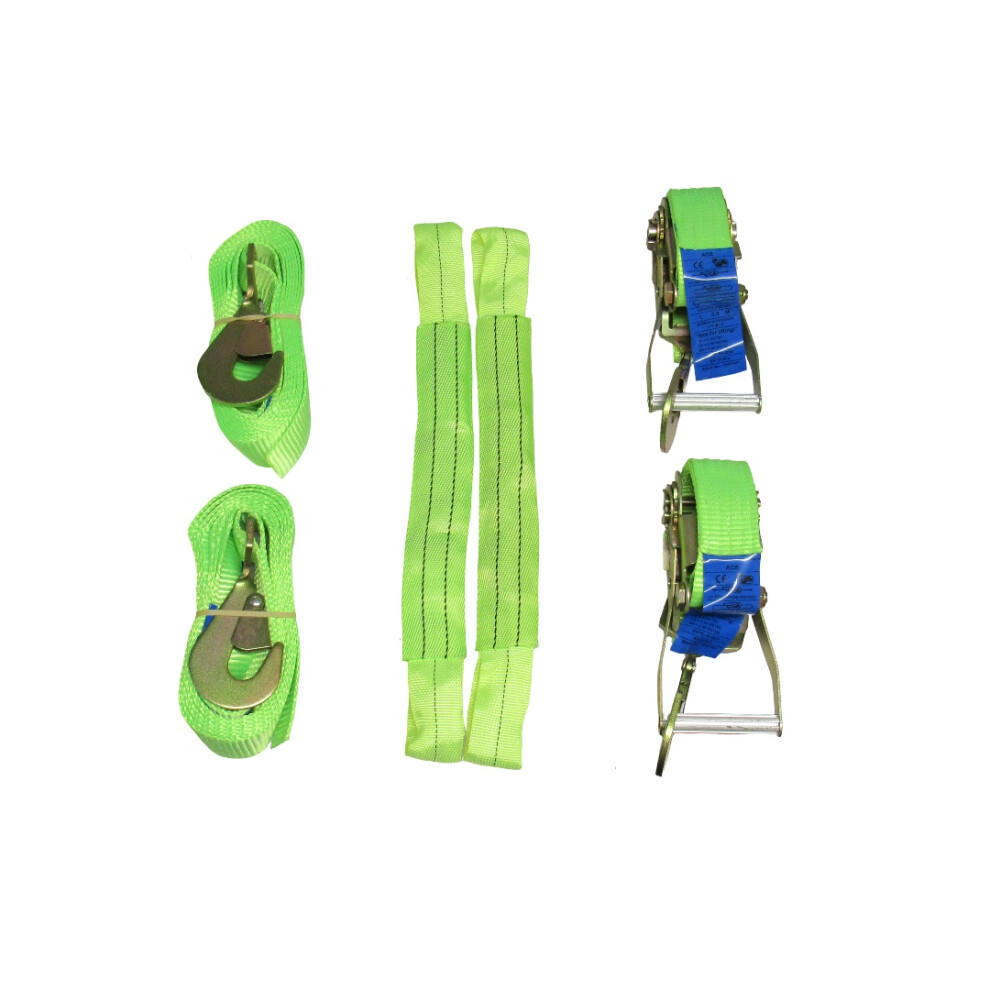 Transporter Ratchet Recovery Straps - Set Of 2 (Vehicle Tie Down) 600988566187