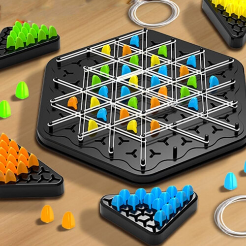 Geometric chain chess puzzle, triangular chess, tabletop game, family, interactive exercise, thinking, children's logic 2