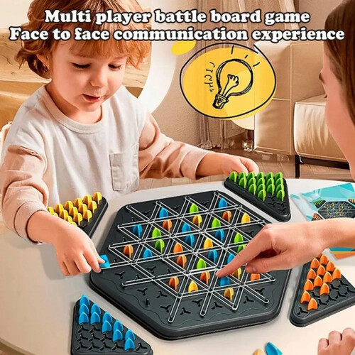 Geometric chain chess puzzle, triangular chess, tabletop game, family, interactive exercise, thinking, children's logic 1