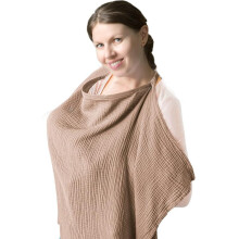 Soft Cotton Breastfeeding Cover - Lightweight Nursing Cover for Mum, Breathable Breast Feeding Cover with Adjustable Strap