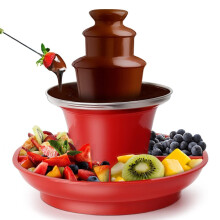 3Tier Chocolate Fountain with Removable Tray, 200g Capacity Automatic Chocolate Melting Tower for Parties
