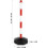 Traffic Warning Pile Movable Delineator Post With Reflective Crossing Sign, Adjustable Safety Column 4