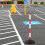 Traffic Warning Pile Movable Delineator Post With Reflective Crossing Sign, Adjustable Safety Column 2