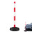 Adjustable Reflective Traffic Warning Post with Water Fill Base for Road Construction Safety 1