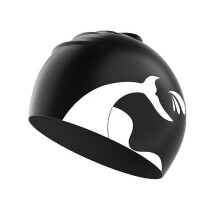 (As show, One size) QQDD Silicone Swim Caps compatible with Long Hair, Cover Ears Swimming Caps , Flexible Waterproof Swimming Caps