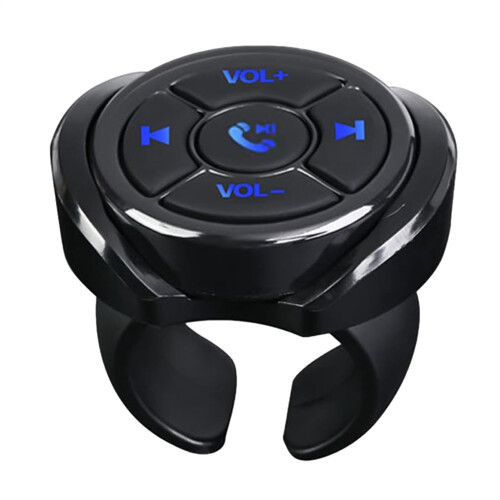 Car Wireless Media Button Steering Wheel Remote Control with Hands Audio, Waterproof Strap